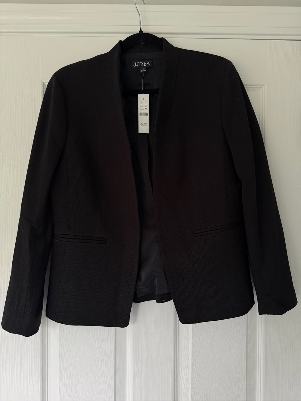 J. Crew Black Open-Front Women's Blazer. Size 12